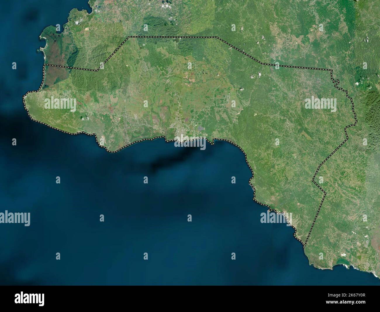 Westmoreland, parish of Jamaica. High resolution satellite map Stock Photo Alamy