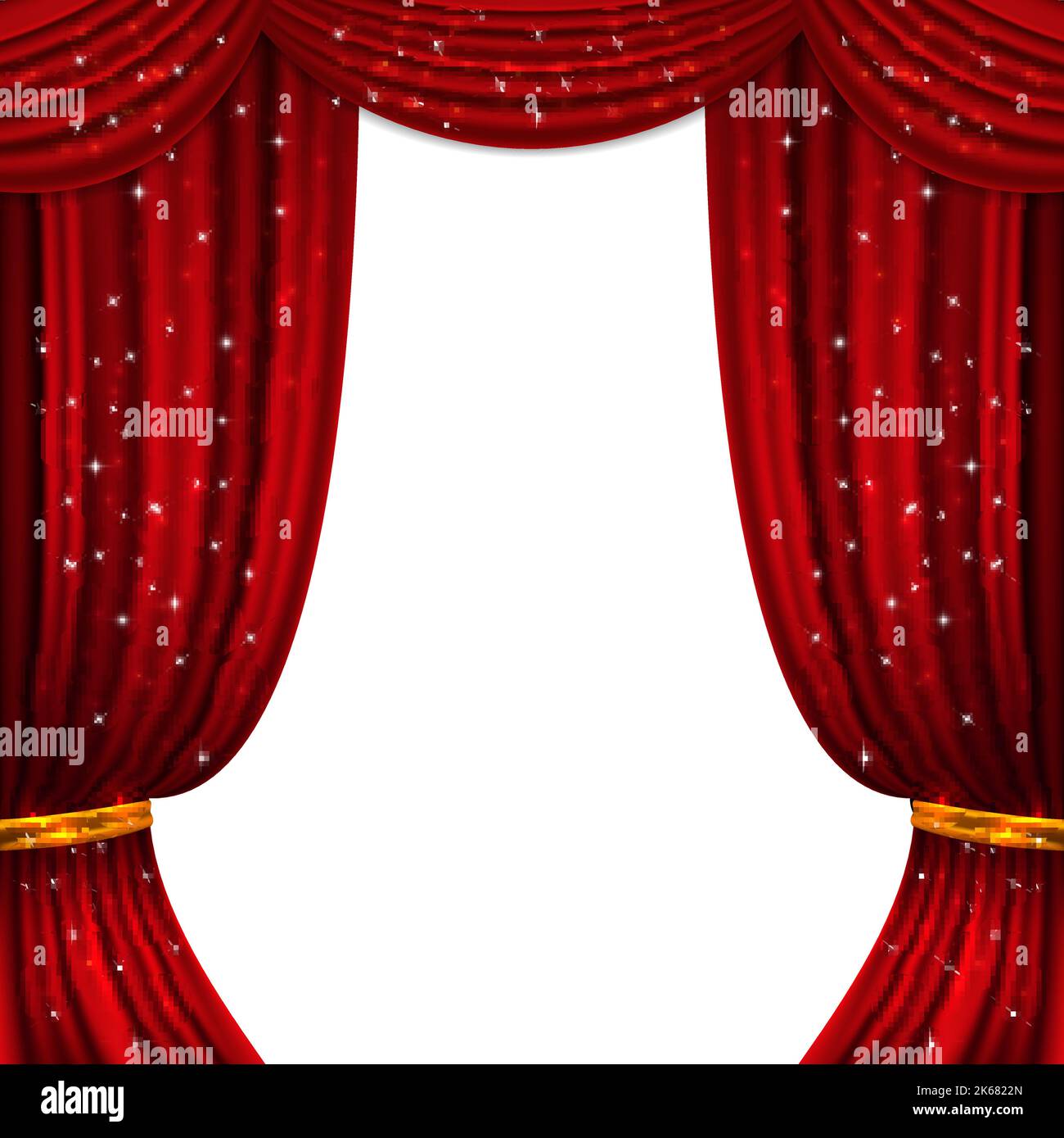 Red theatre curtain. Velvet fabric decorative frame Stock Vector Image & Art Alamy