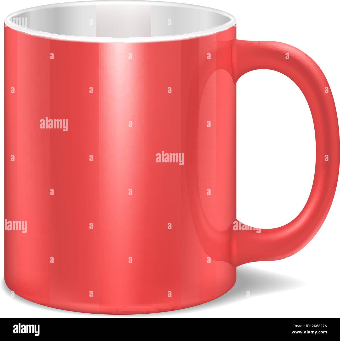 Blank coffee cup mockup. Realistic ceramic mug Stock Vector Image & Art
