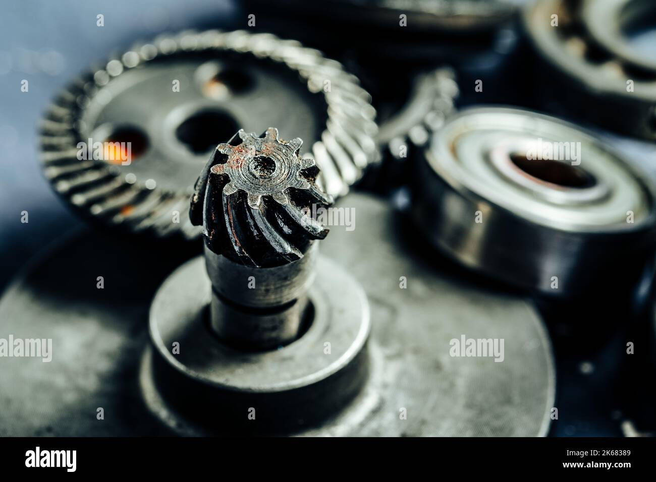 Gears from an old industrial machine Stock Photo - Alamy