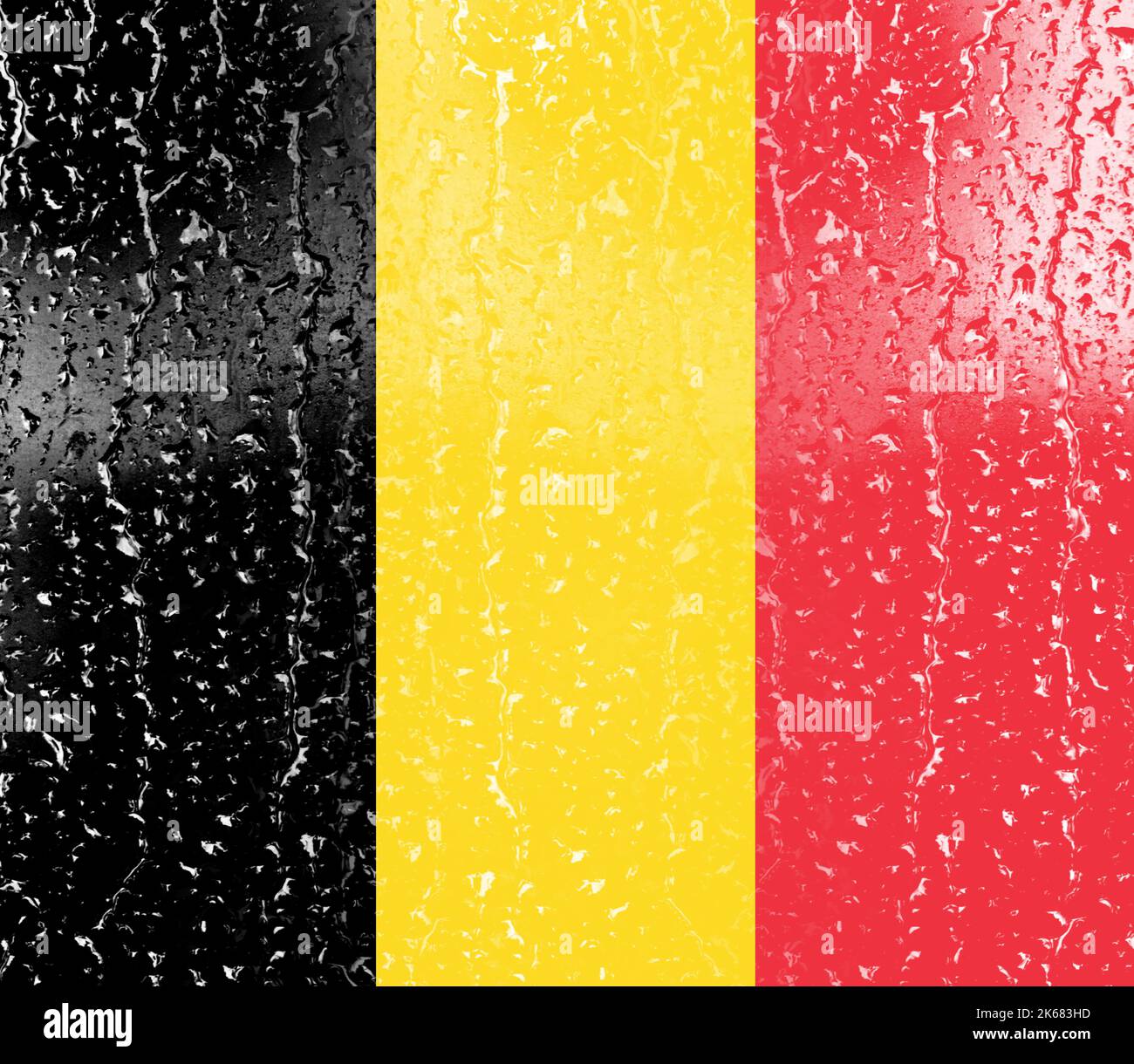 3D Flag of Belgium on a glass with water drop background Stock Photo ...