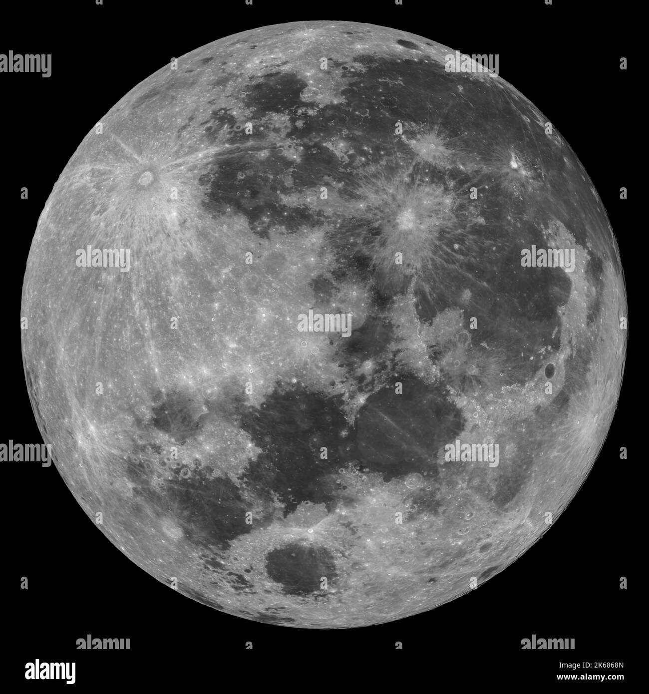 Full moon on black night sky background Stock Photo - Alamy