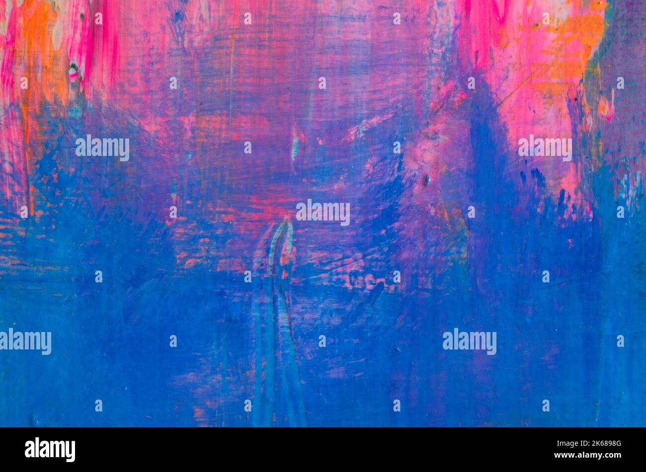 Macro of Multi Colored Paint Abstract Horizontal Stock Photo