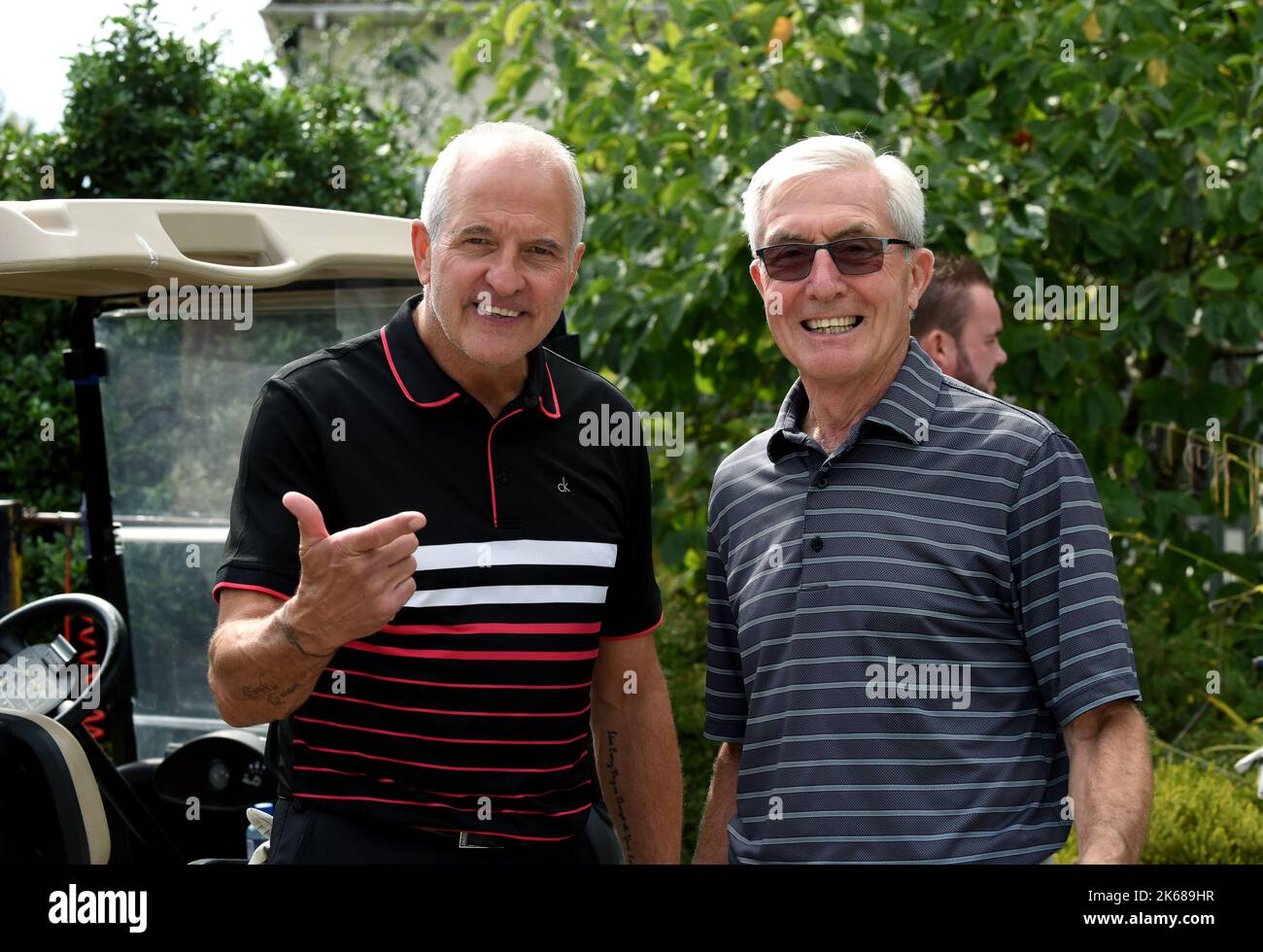 Former Wolverhampton Wanderers footballers Steve Bull and John Richards on golf day. Picture by Dave Bagnall Stock Photo