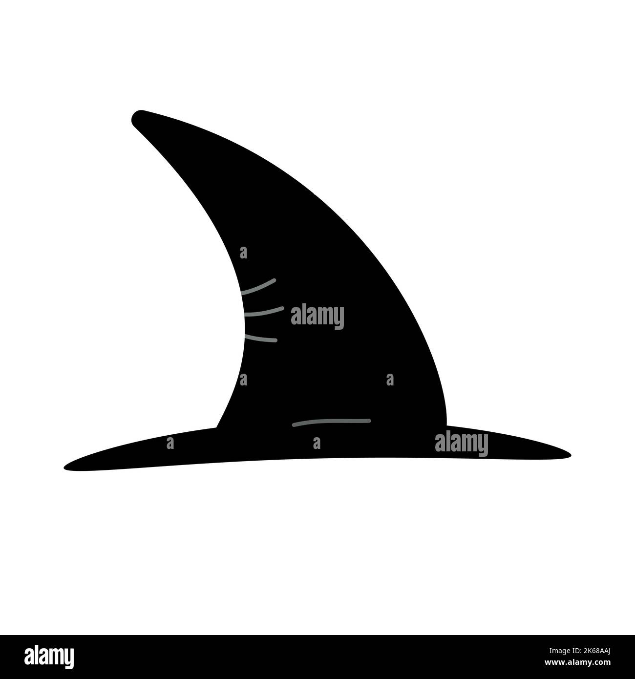 Vector flat cartoon witch hat isolated on white background Stock Vector ...