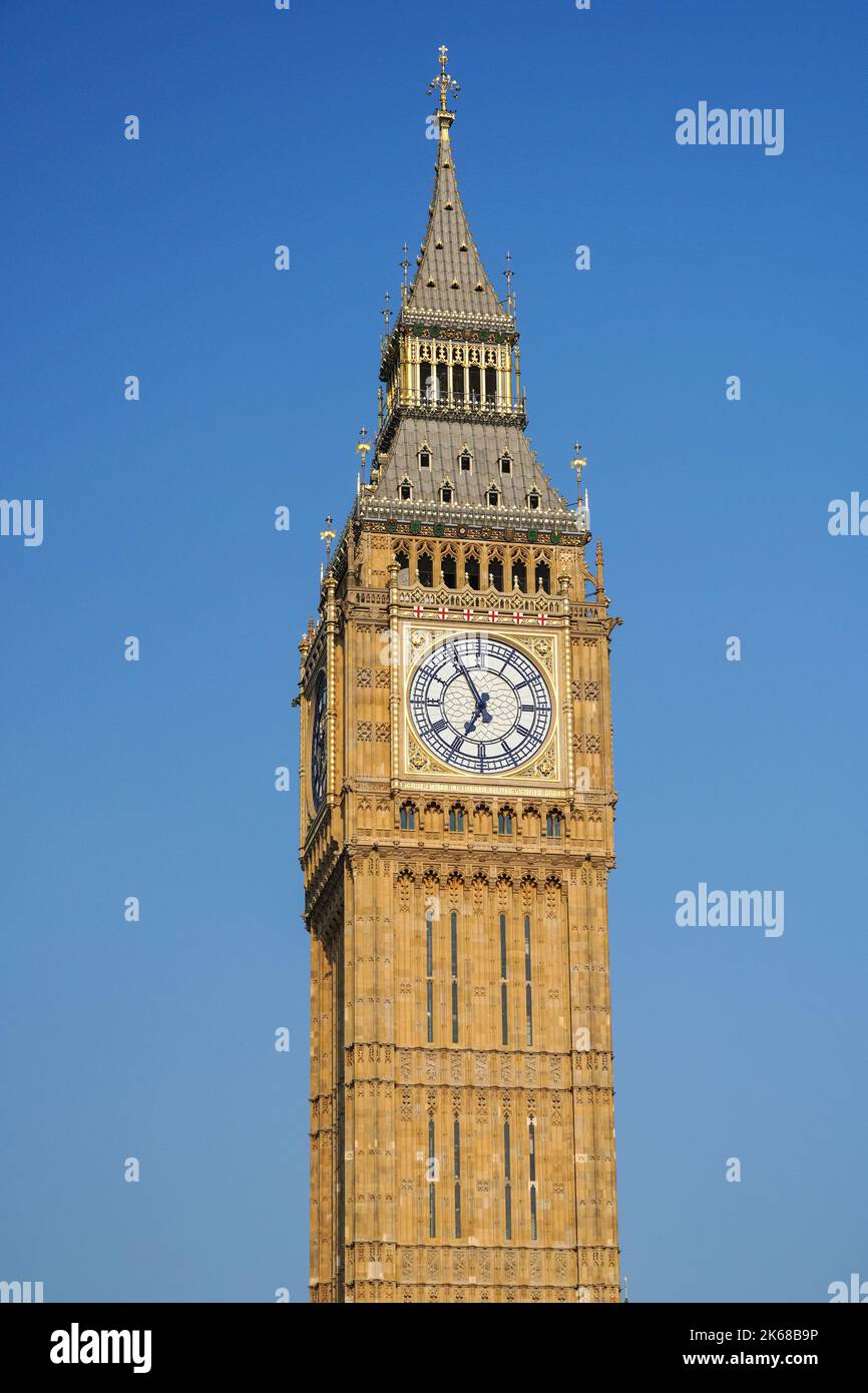 Elizabeth Tower, Big Ben in London England United Kingdom UK Stock Photo