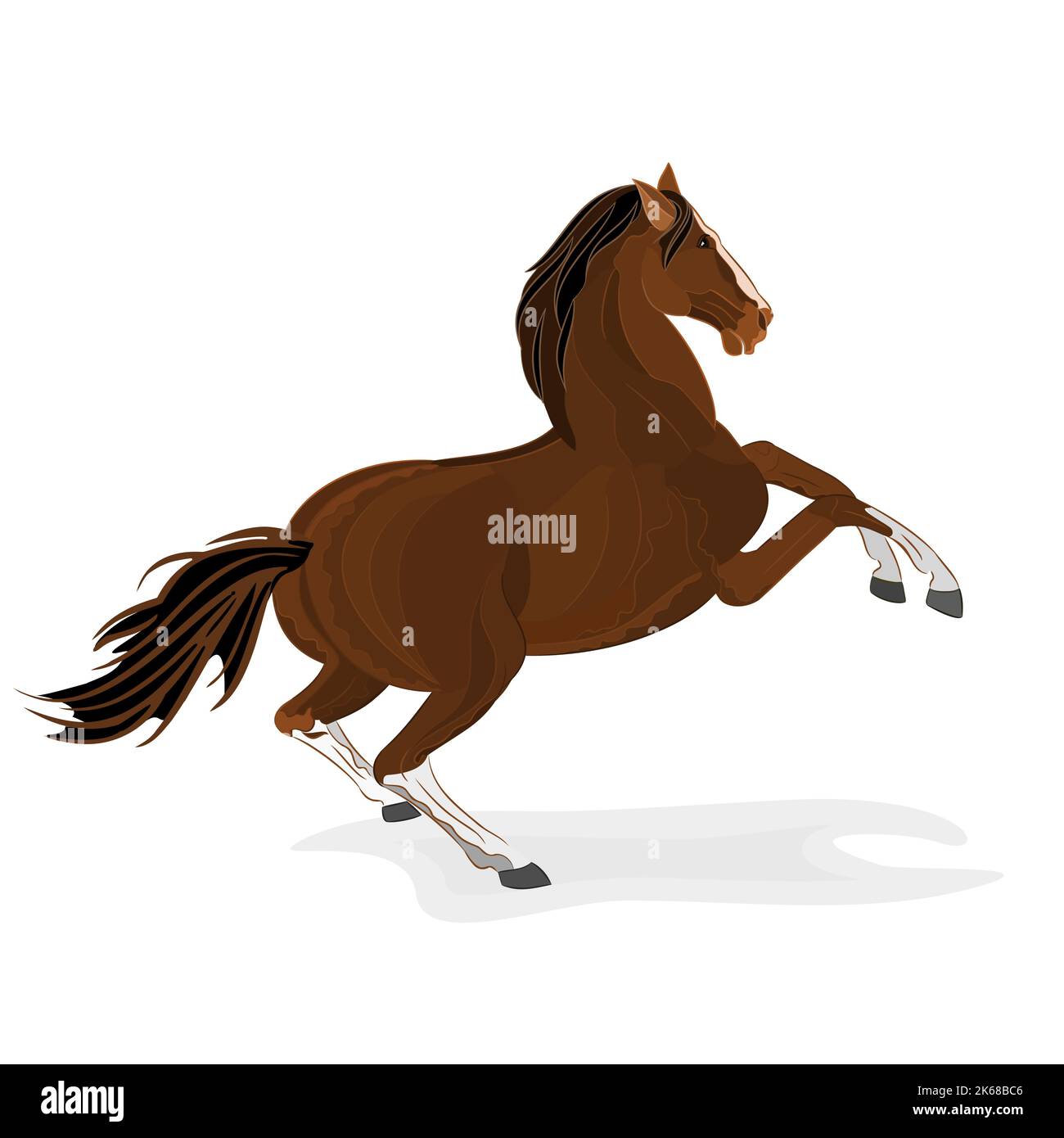 Brown horse vector Stock Vector Image & Art Alamy