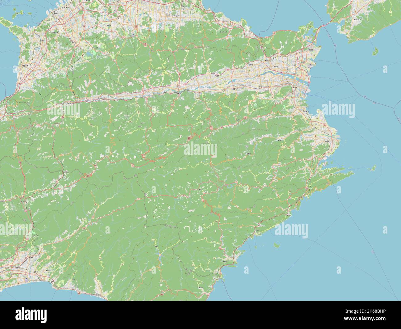 Tokushima, prefecture of Japan. Open Street Map Stock Photo Alamy