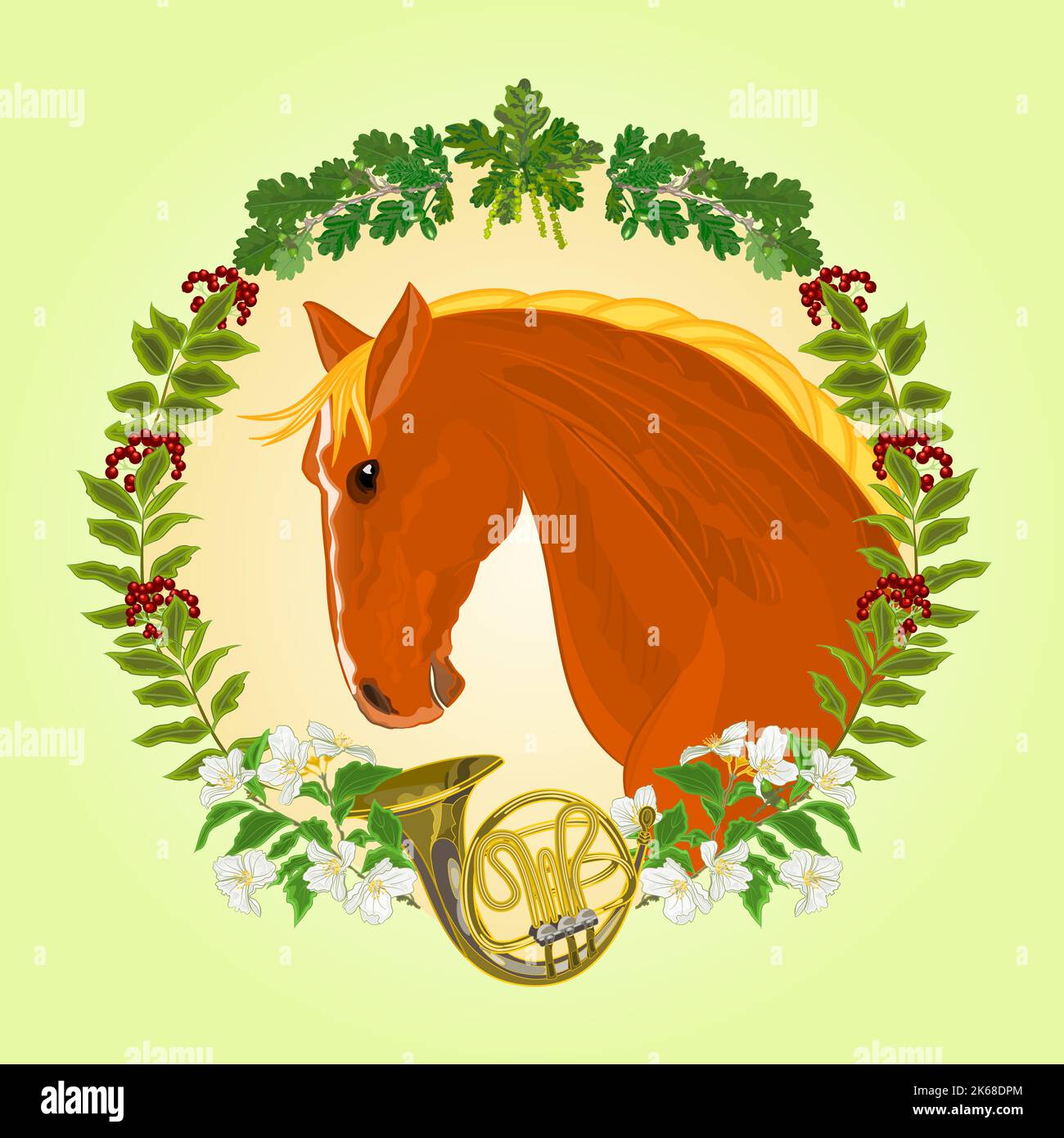 The head red horse hunting theme vector Stock Vector Image & Art Alamy