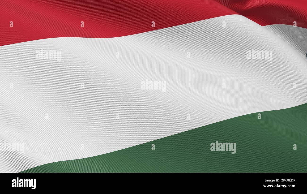 hungary flag budapest national tricolor symbol Stock Photo