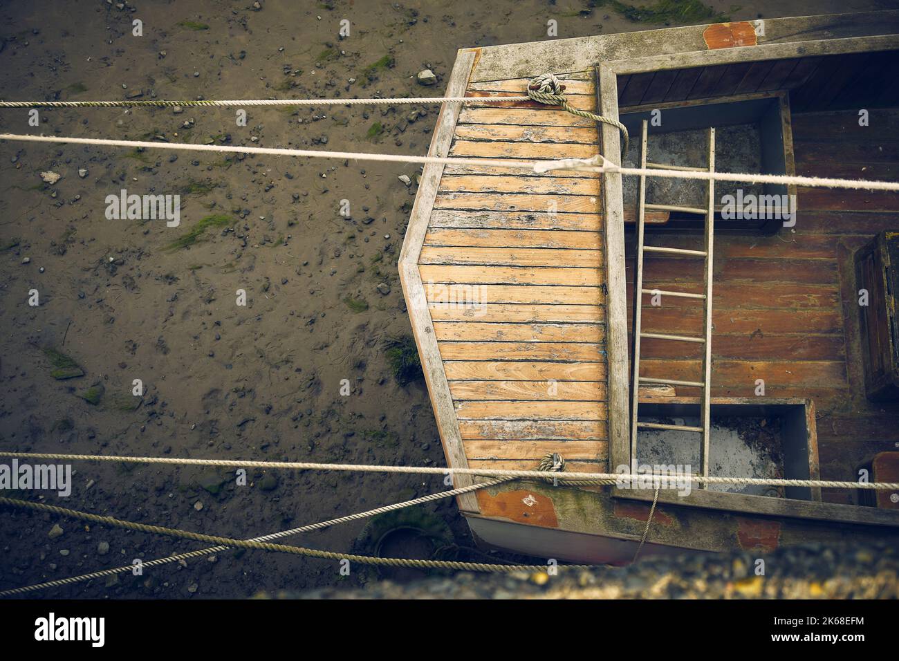 Old wreck of a fishing boat hi-res stock photography and images - Alamy