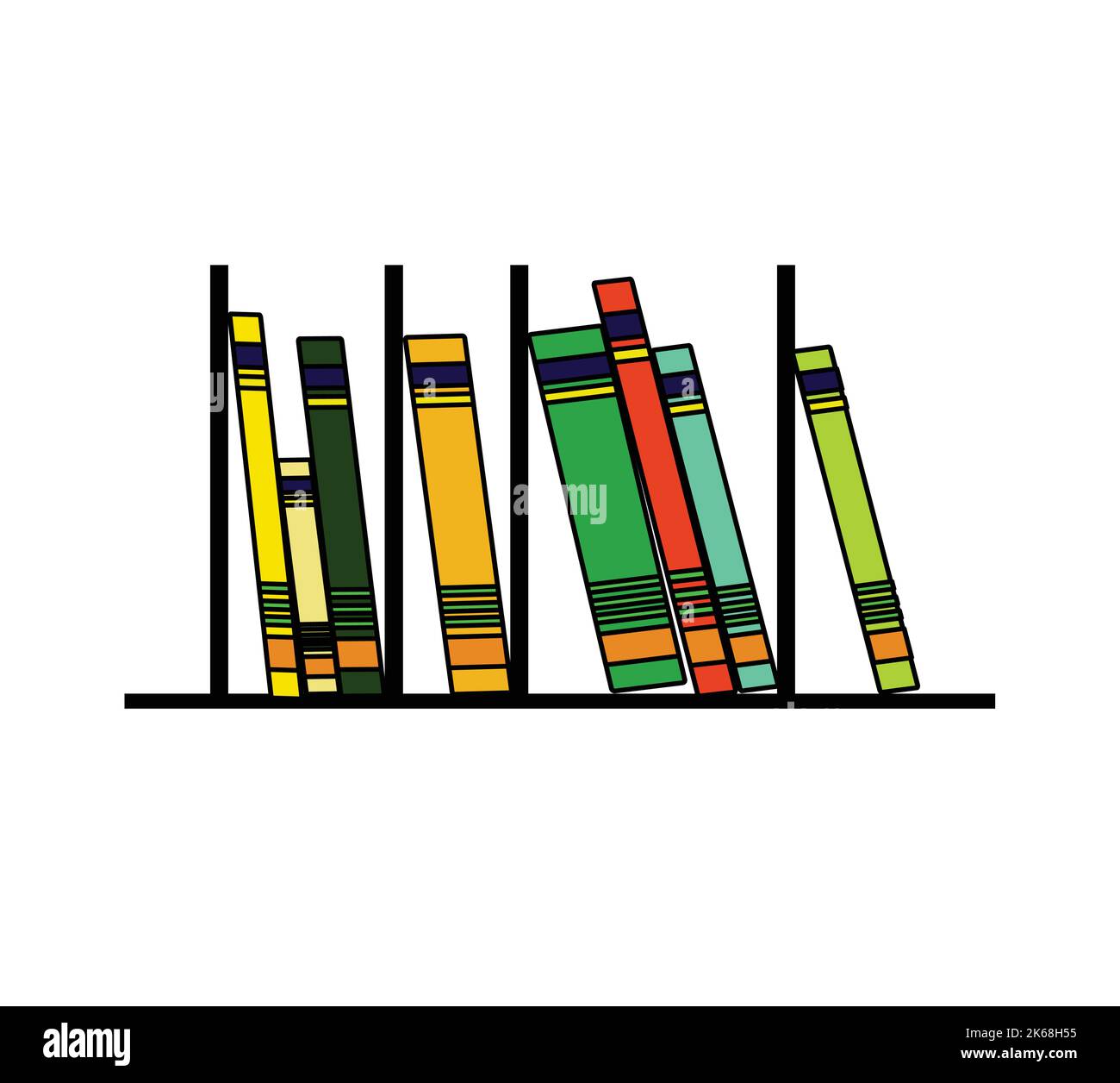 Book rack colorful design.Best collection of designer vector