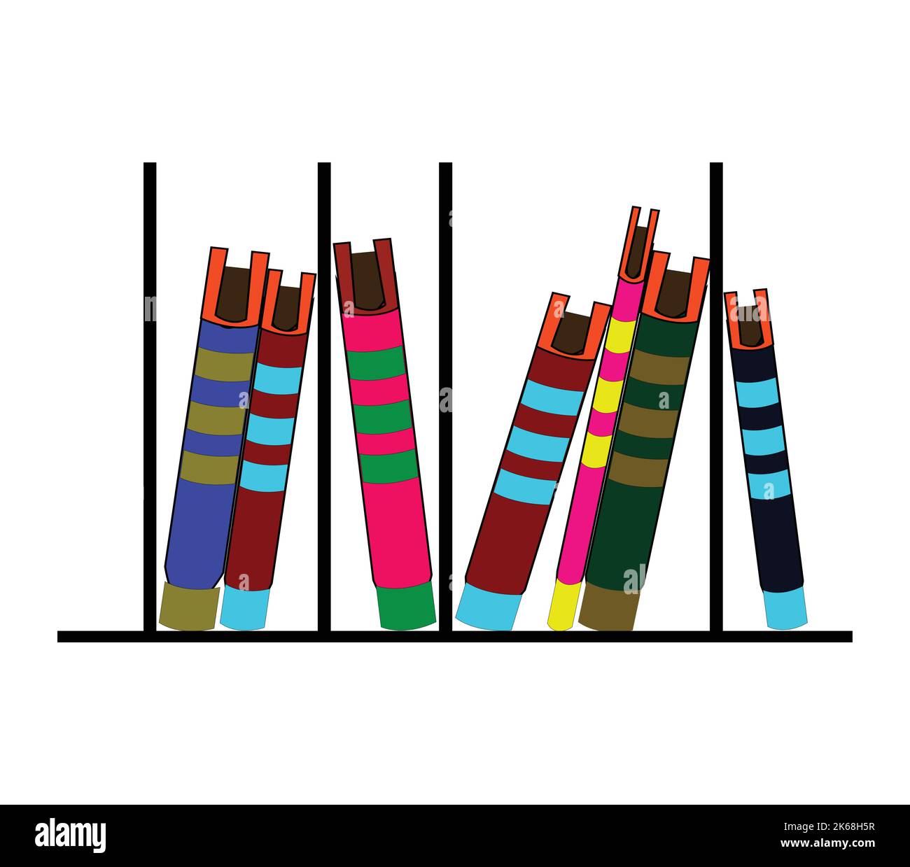 Book rack colorful design. graphic source stock original vector drawing