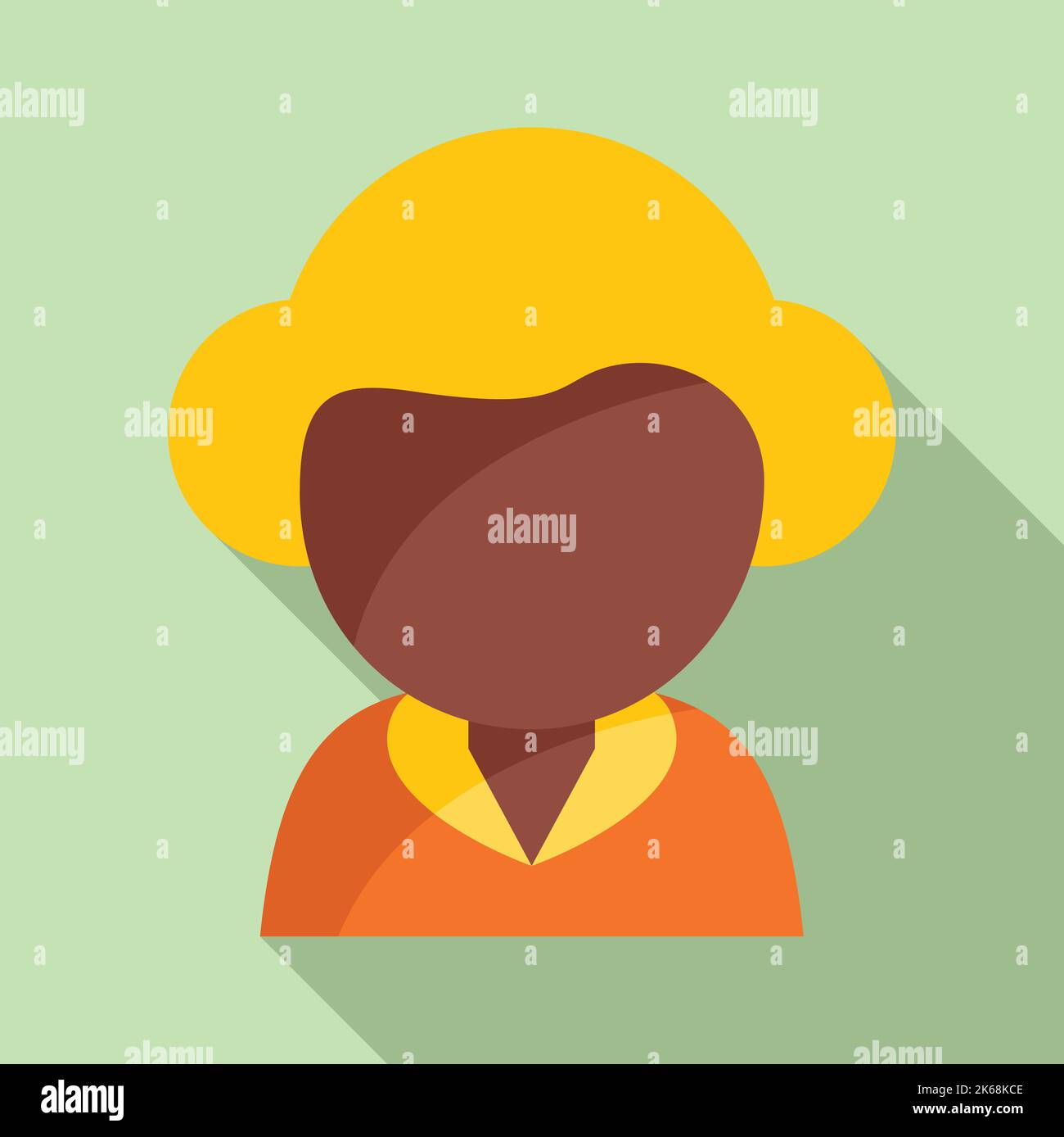 African farmer icon flat vector. Work people. Africa tribal Stock Vector