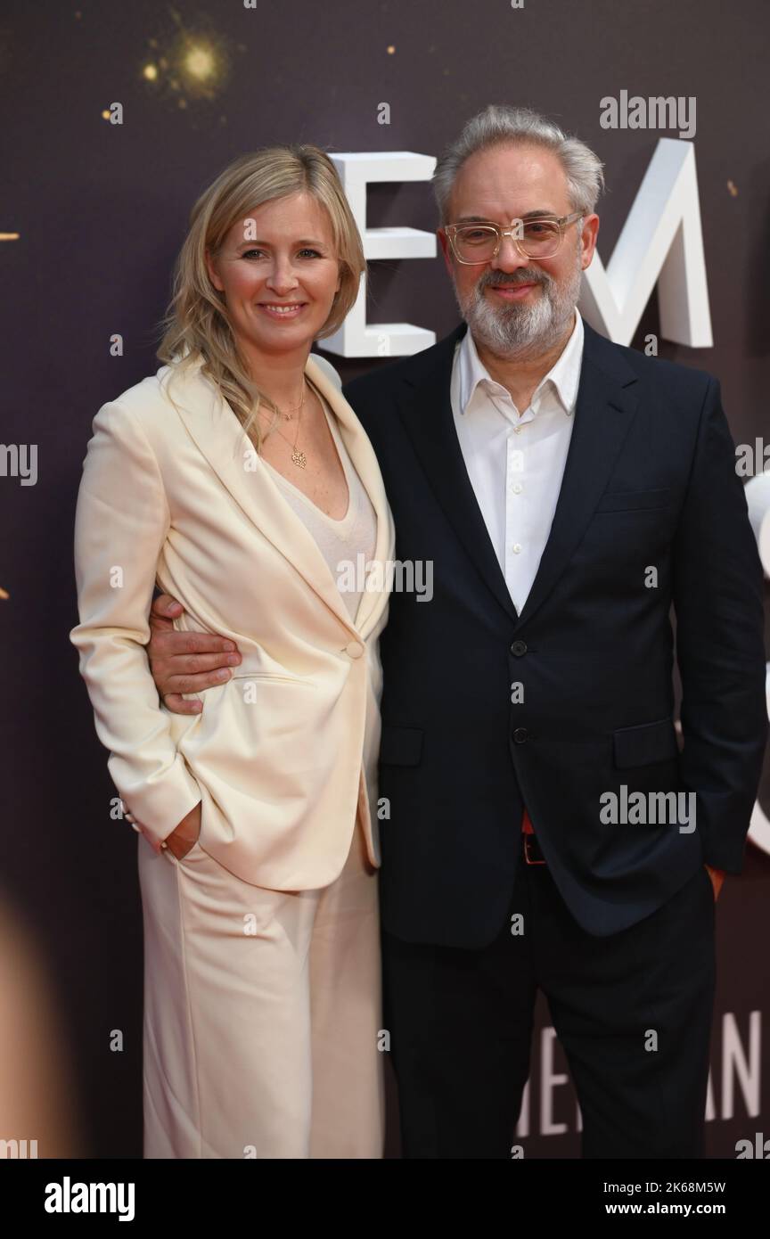 London, UK. 12th Oct, 2022. Sam Mendes and Alison Balson arrive at the Empire of Light - UK Premiere - BFI London Film Festival on 12 October 2022, England, London, UK. Credit: See Li/Picture Capital/Alamy Live News Stock Photo