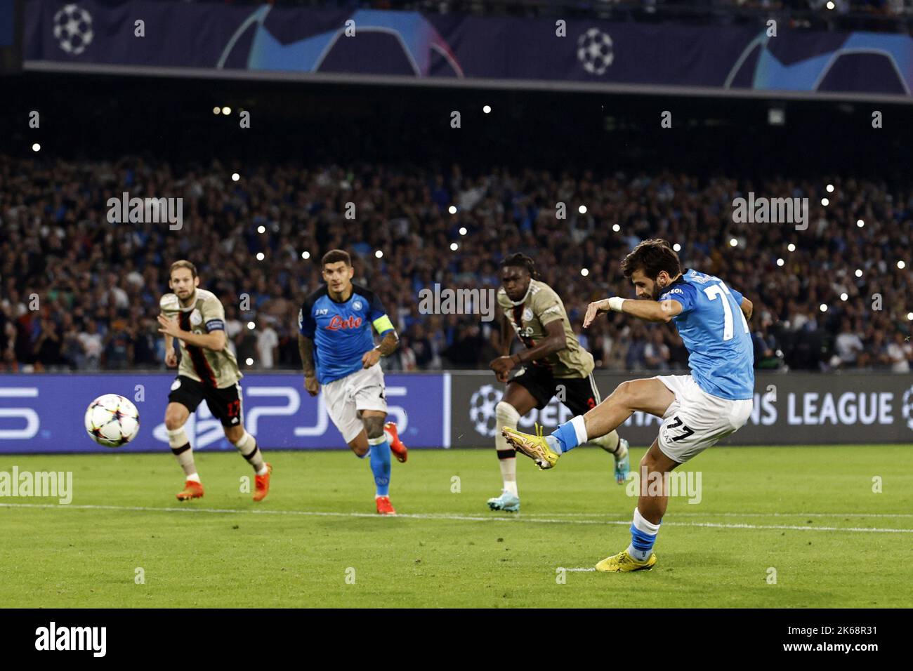 Naples, Italy. 12th Oct, 2022. NAPLES - Khvicha Kvaratskhelia of SSC