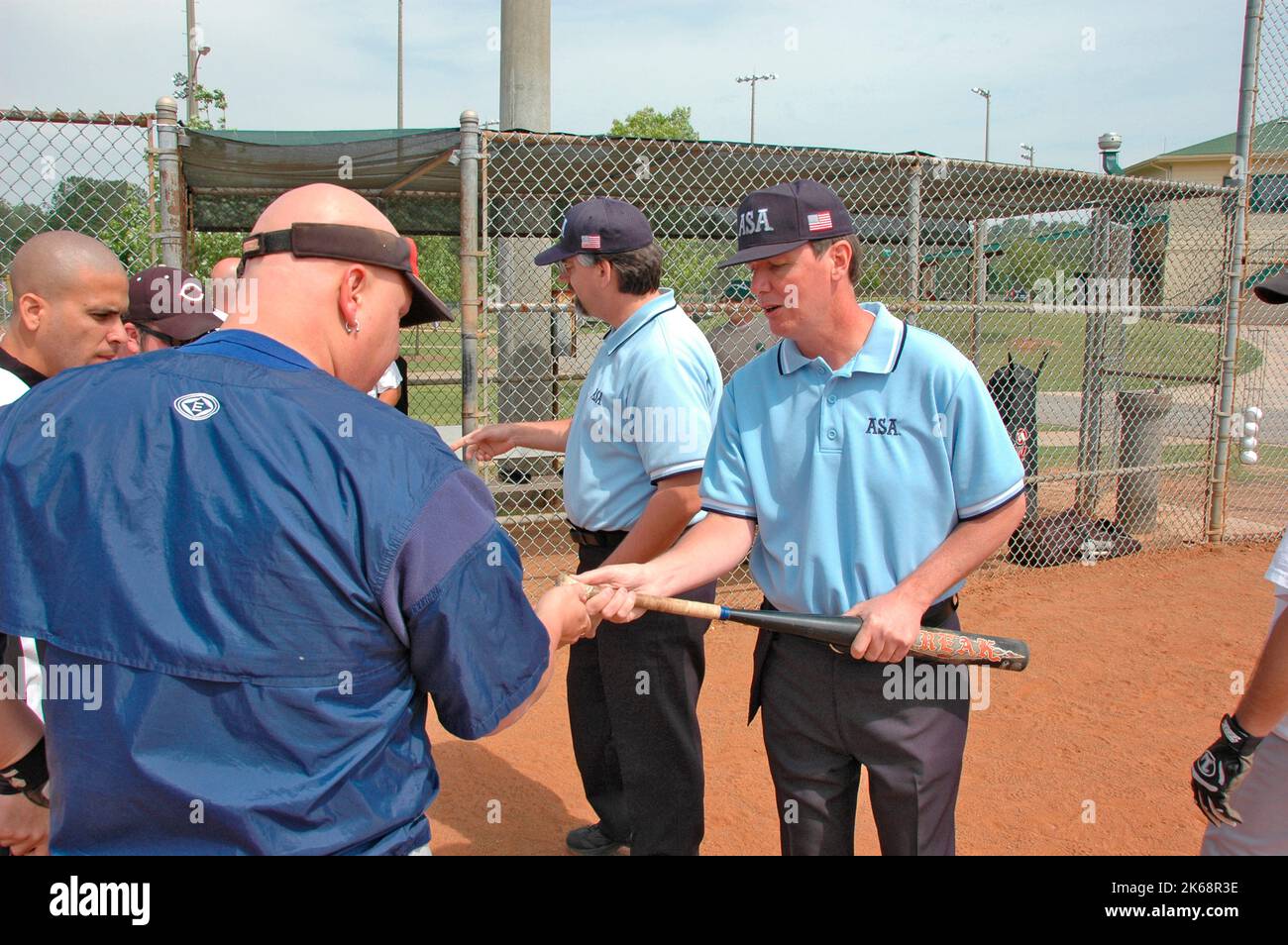 softball umpires for ASA in the US during games and in preganme
