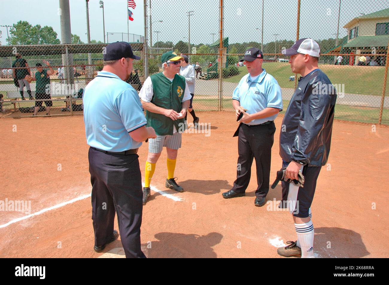 softball umpires for ASA in the US during games and in preganme