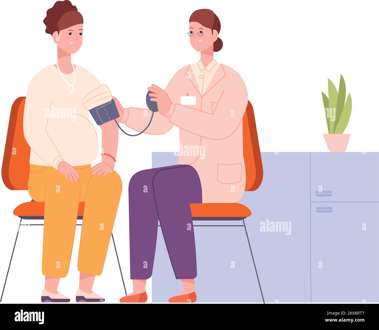 Blood Pressure Measuring Of Pregnant Woman Medical Care Isolated On blood-pressure-measuring-of-pregnant-woman-medical-care-isolated-on