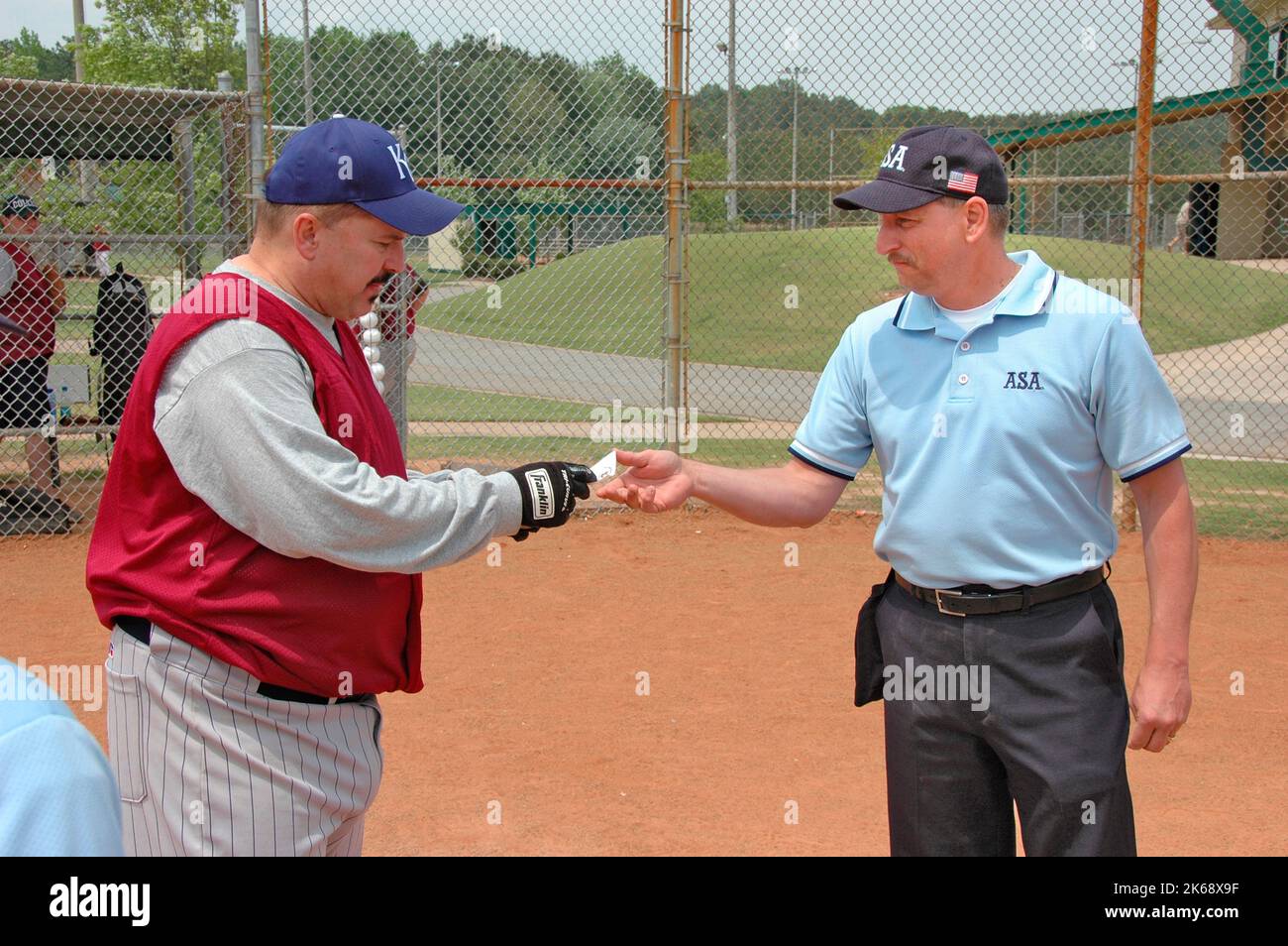 softball umpires for ASA in the US during games and in preganme