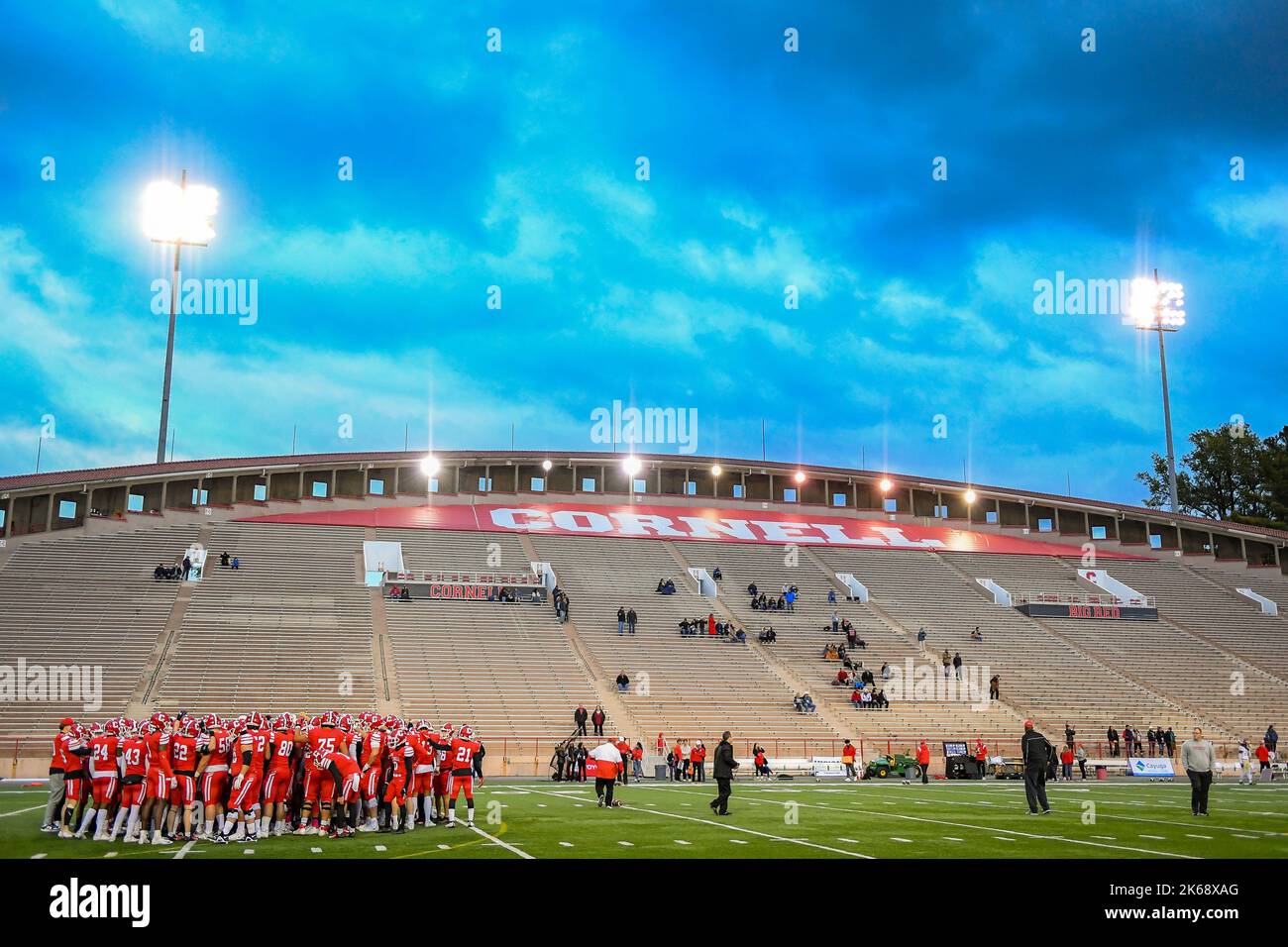 October 7, 2022 The Cornell Big Red meet prior to the game against the