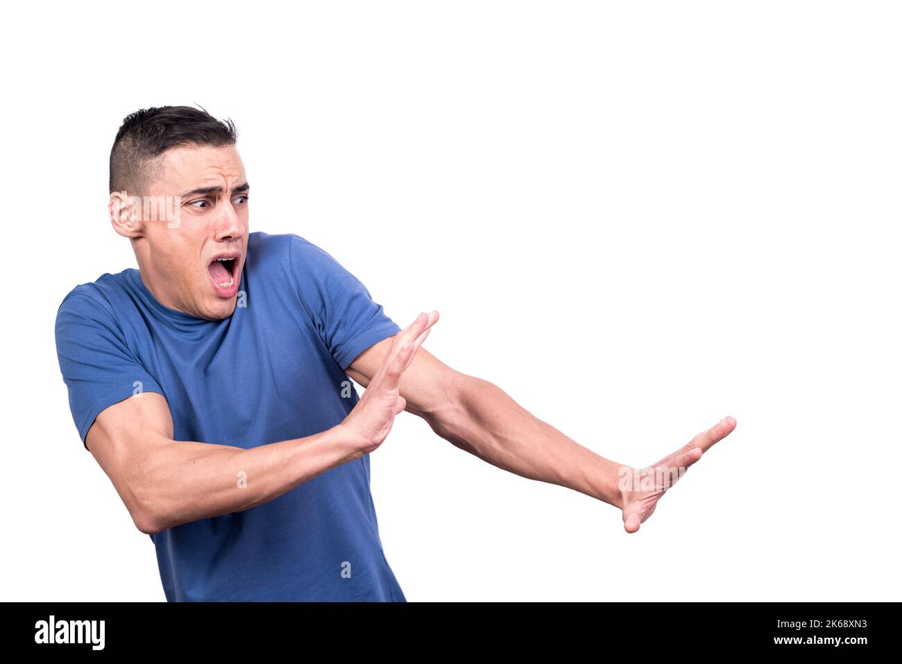 Open mouth face expression Cut Out Stock Images & Pictures - Alamy
