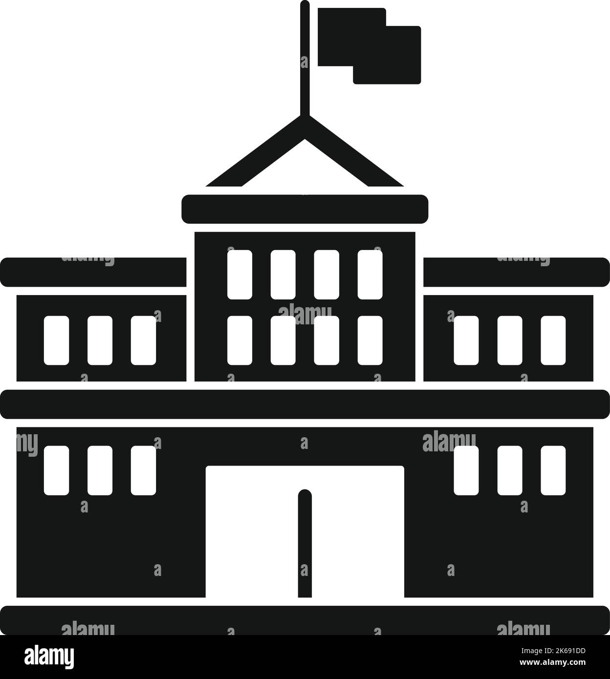 University building icon simple vector. School graduation. Online study ...