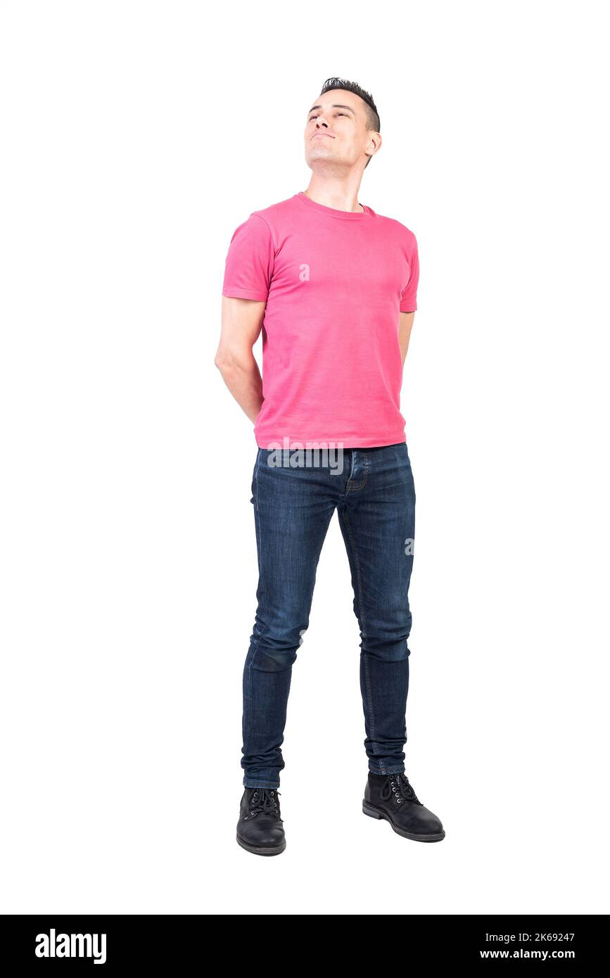 Optimistic young male looking away with confidence Stock Photo