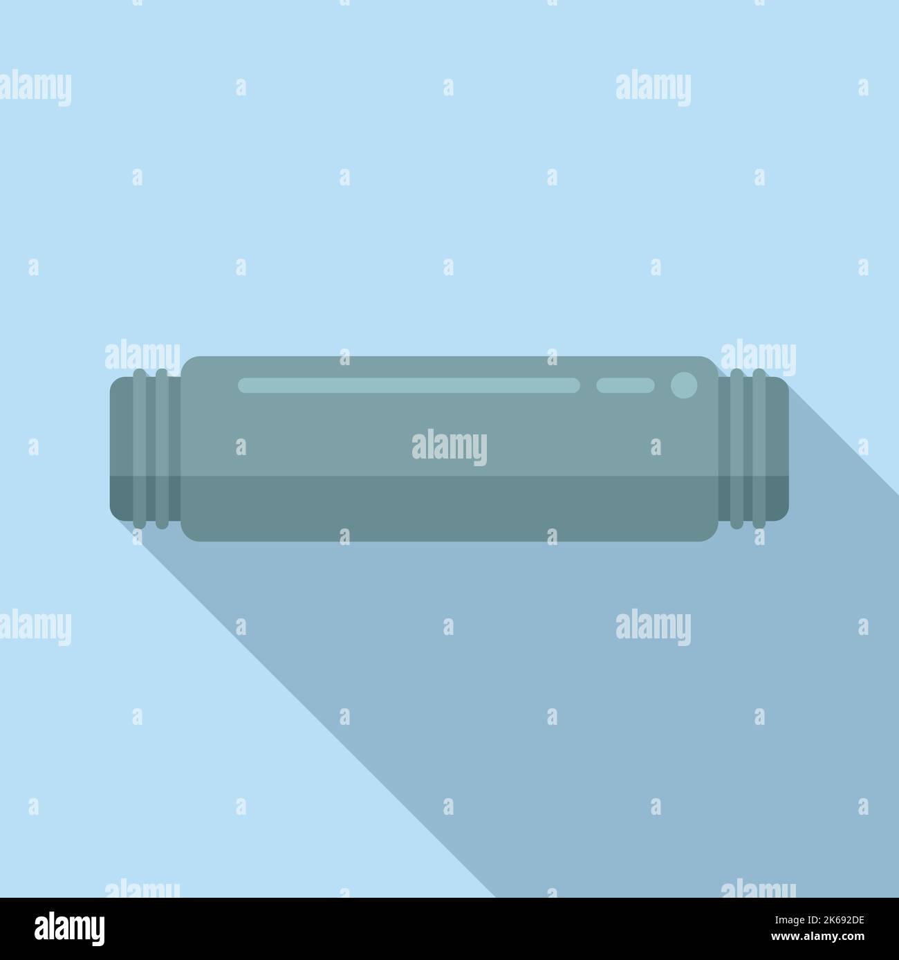 Pipe icon flat vector. Plumbing pipeline. Metal tube Stock Vector Image ...