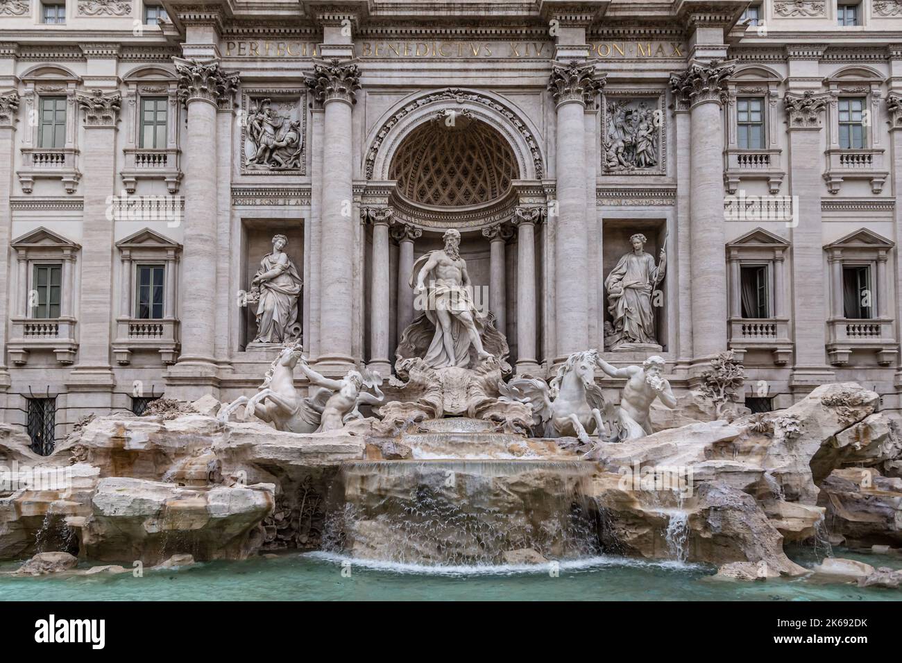 ROME, ITALY - DECEMBER 02, 2019:  Trevi fountain (Fontana di Trevi) in  Rome, Italy Stock Photo