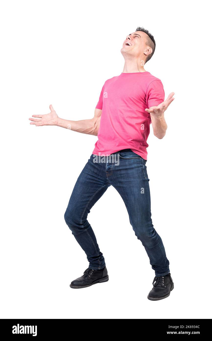 Man in pink shirt hi-res stock photography and images - Alamy