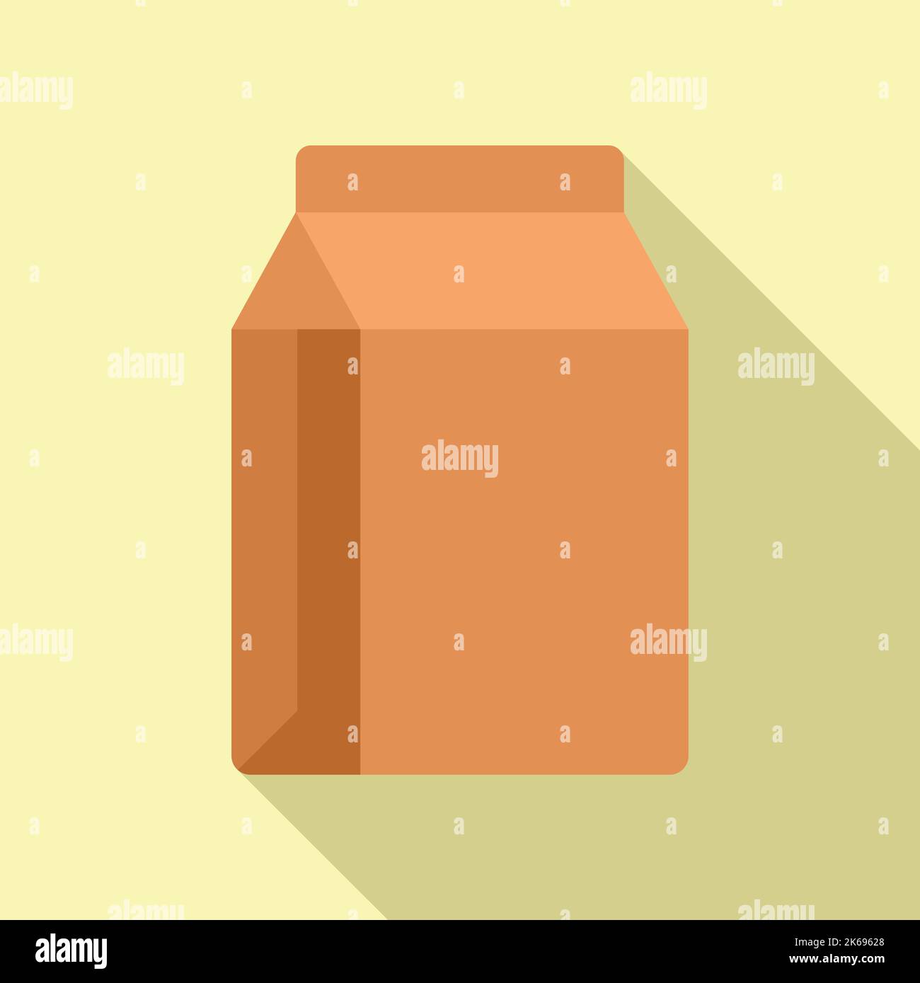 Paper pack waste icon flat vector. Trash recycle. Reuse container Stock ...