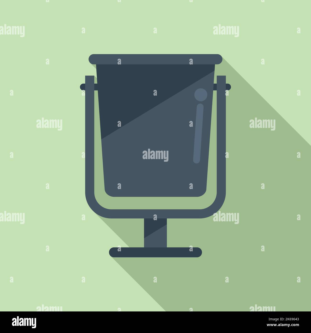 Street trash bin icon flat vector. Organic waste. Glass reuse Stock