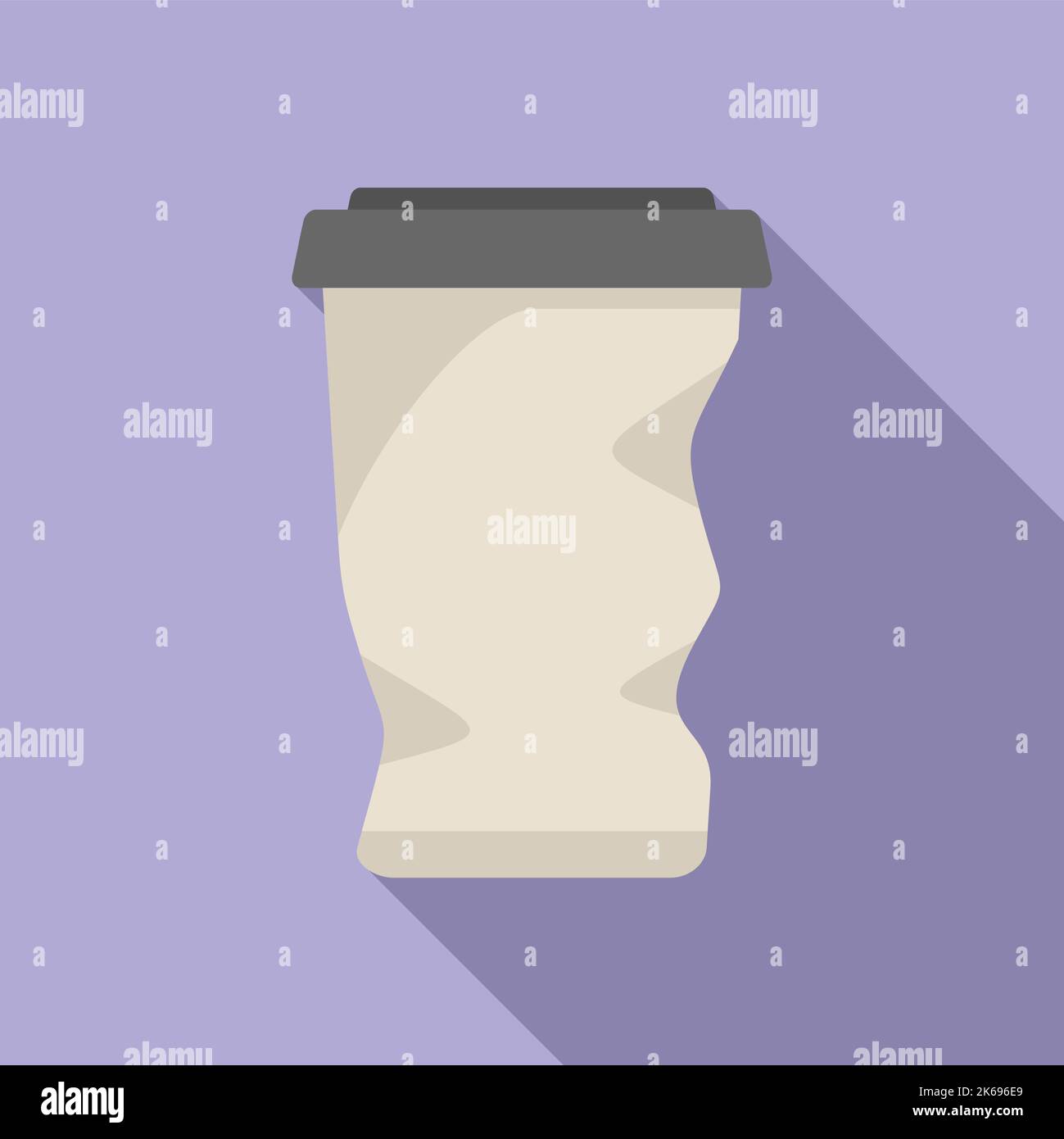 Paper cup recycle icon flat vector. Trash garbage. Reduce reuse Stock ...