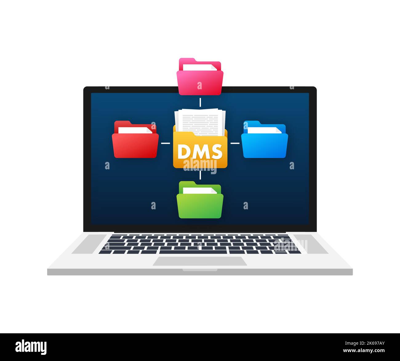 DMS document management system. Digital business. Cloud storage icon