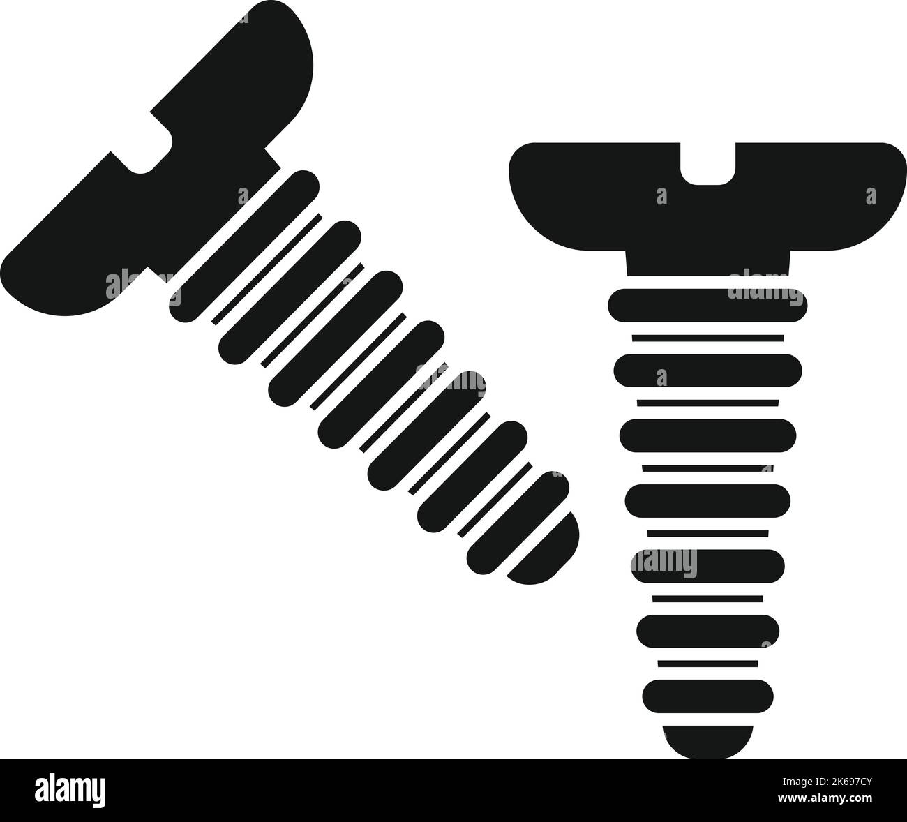 Screw waste icon simple vector. Garbage recycle. Ecology metal Stock