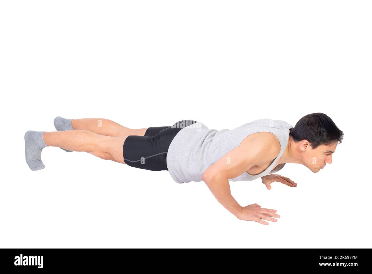 Strong man performing push ups hi-res stock photography and images - Alamy