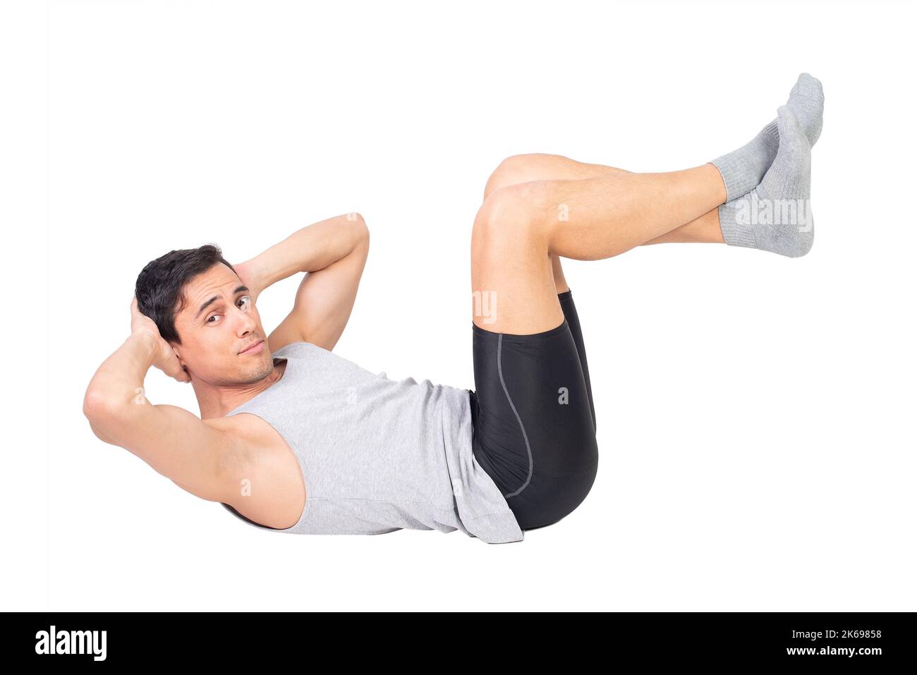 Raised leg crunch Cut Out Stock Images Pictures Alamy