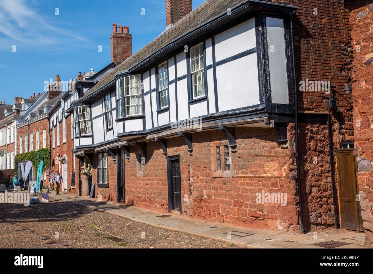 Buildings around the Cathedral Close, Exeter, Devon Stock Photo
