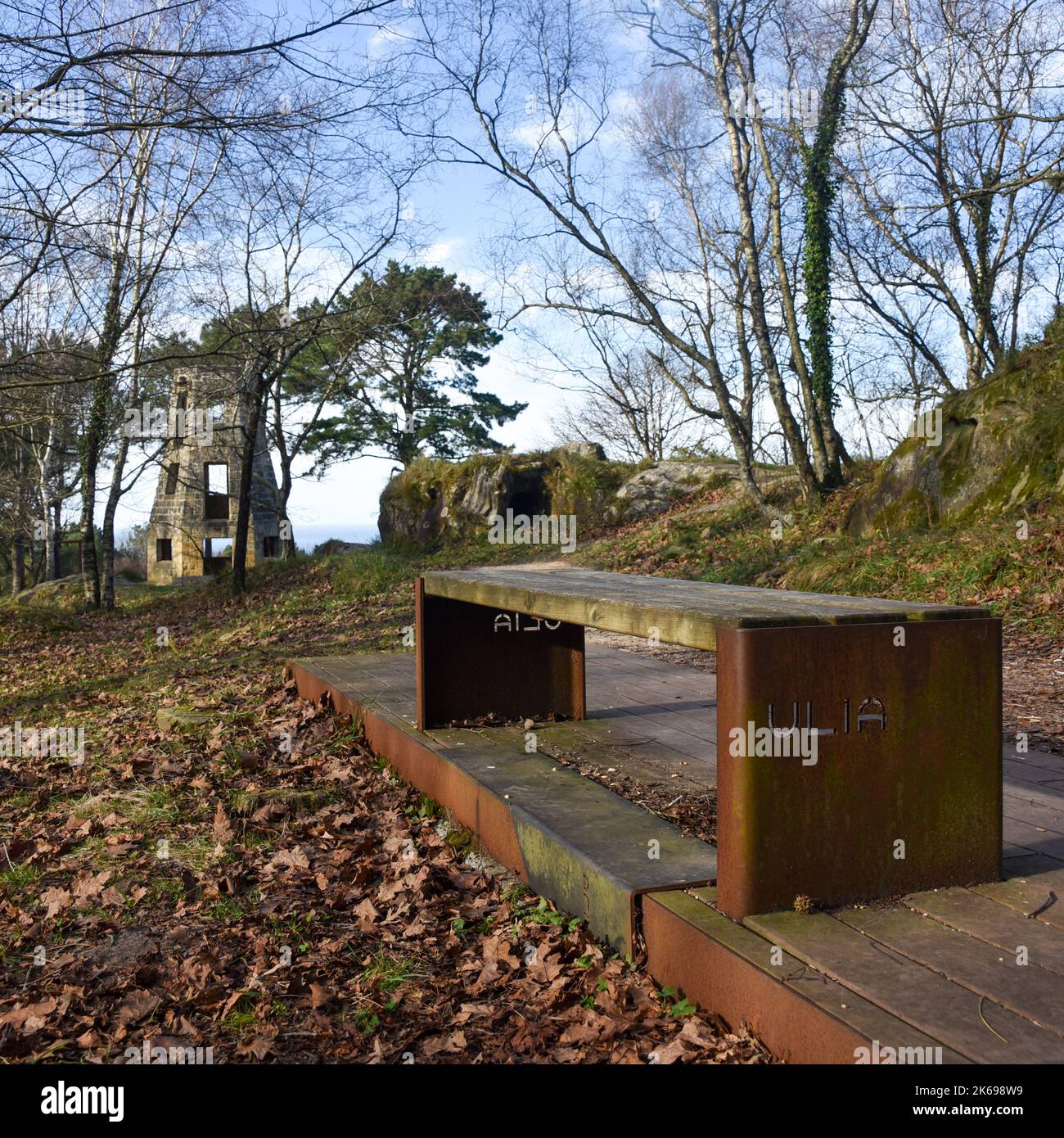San Sebastian, Spain - Dec 26, 2021: Historic landmarks on the Monte ...