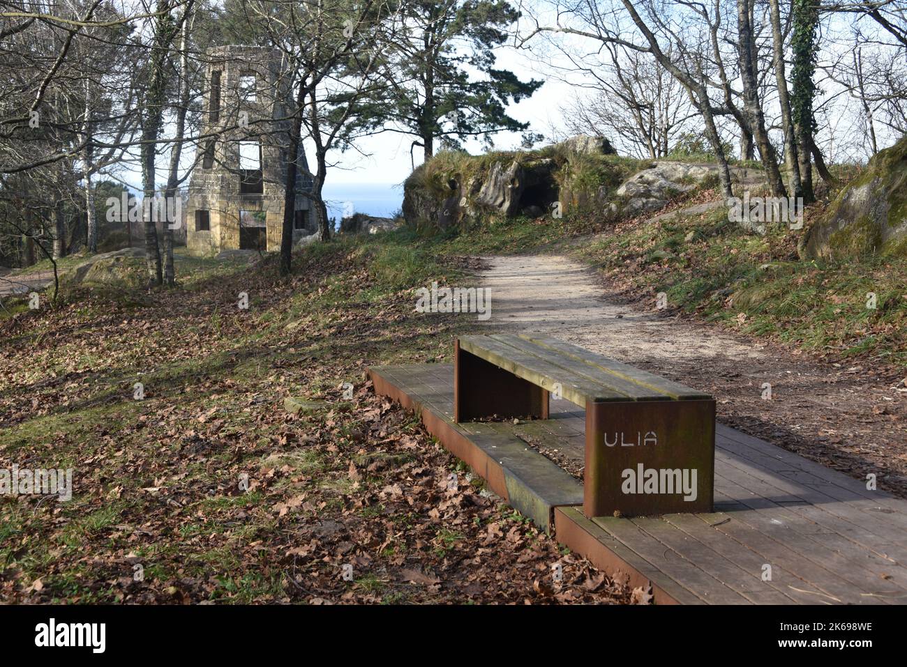 San Sebastian, Spain - Dec 26, 2021: Historic landmarks on the Monte ...