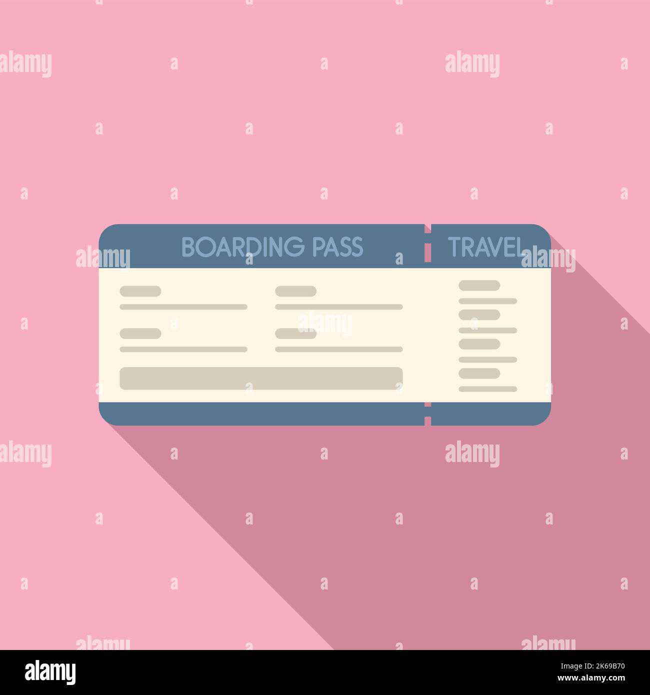 Airport pass icon flat vector. Airline ticket. Air flight Stock Vector ...