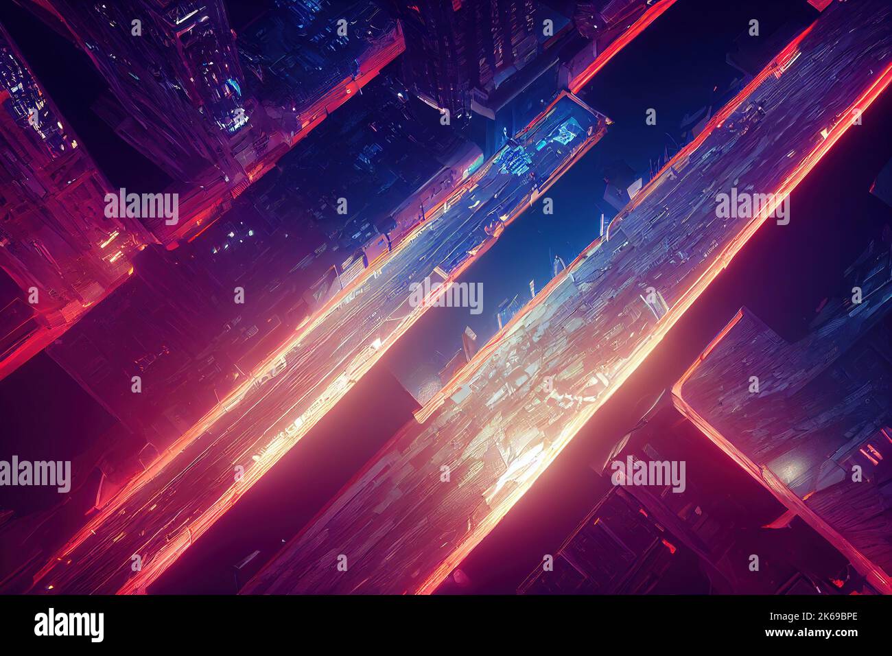 Premium Photo  Colorful cyberpunk metaverse city background concept art  digital painting