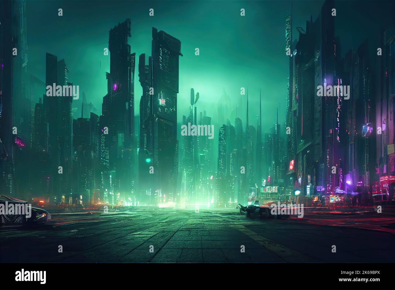 Premium Photo  Colorful cyberpunk metaverse city background concept art  digital painting