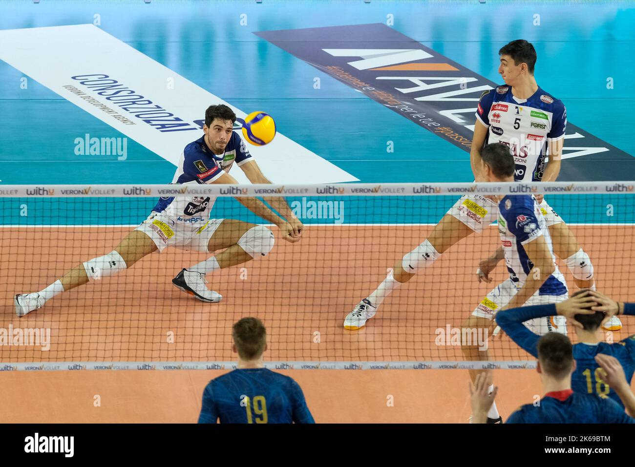 Verona, Italy. 8th October 2022. Italian Superlega Volleyball