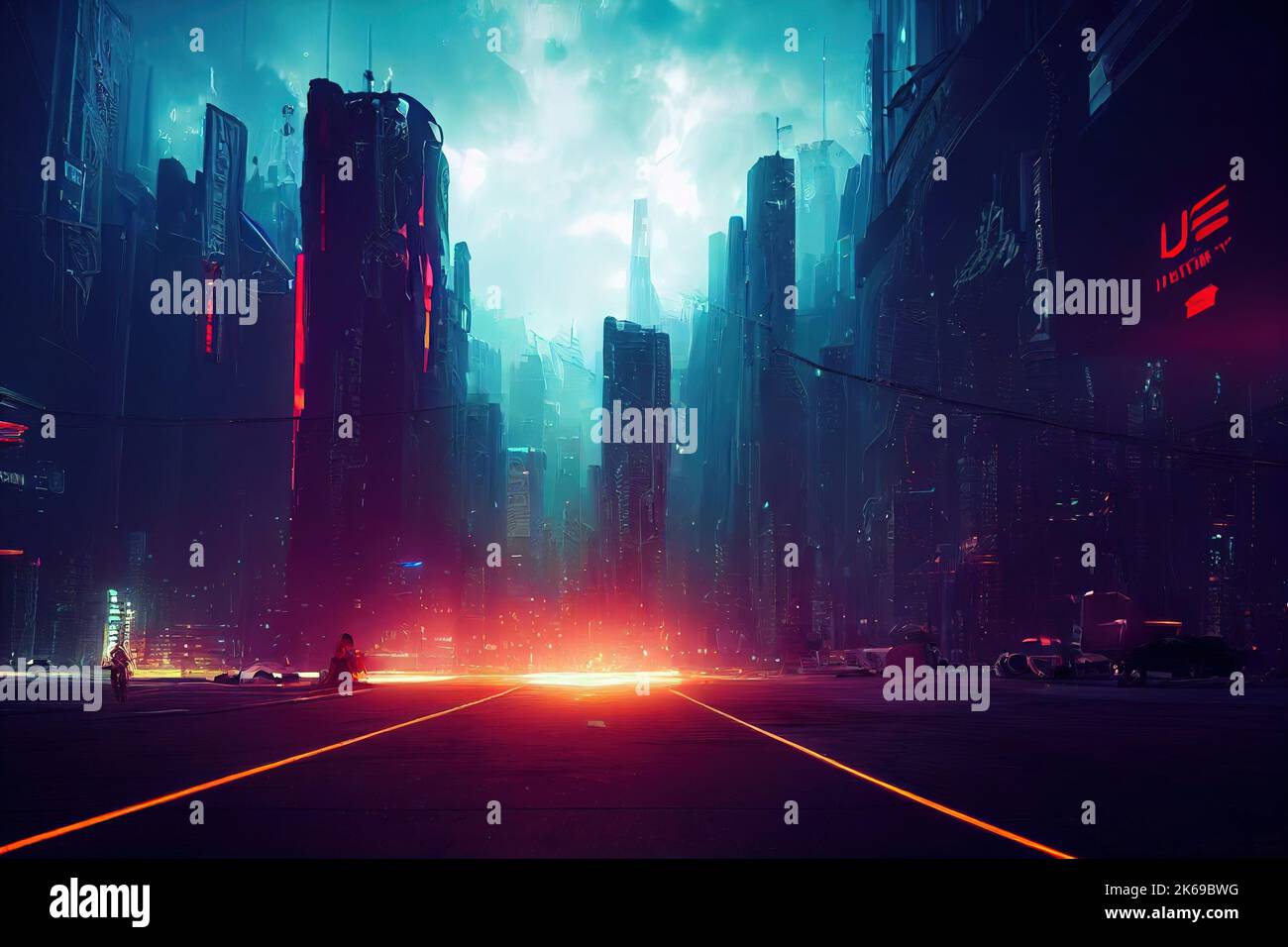 Wallpaper Cyberpunk City, Cyberpunk 2077, Cyberpunk, Science Fiction,  Digital Art, Background - Download Free Image