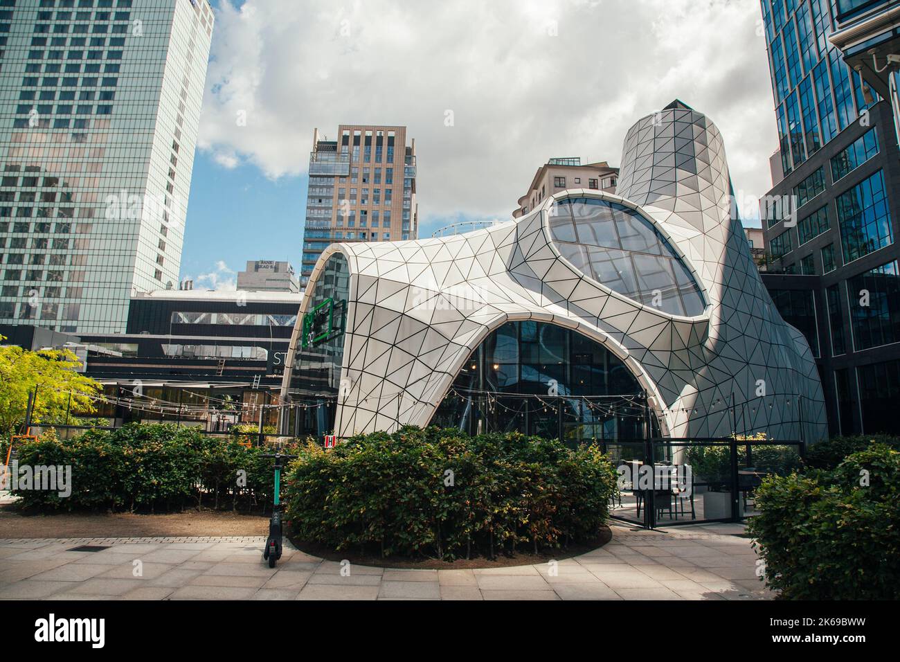 creative restaurant futuristic architecture modern Stock Photo