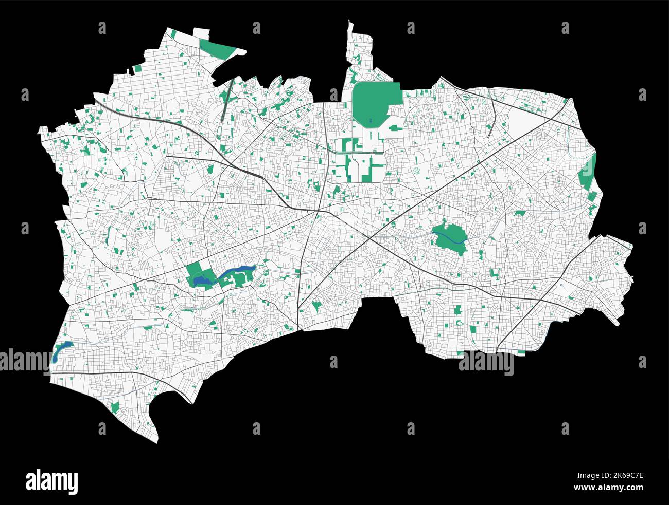 Nerima map. Detailed map of Nerima city administrative area. Cityscape ...