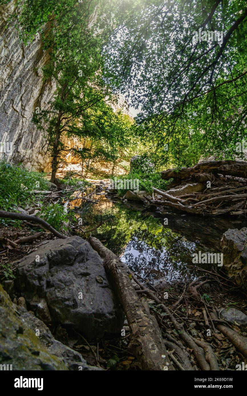 Prerasts of Vratna or Vratna Gates are three natural stone bridges on the Miroc mountain in Serbia Stock Photo