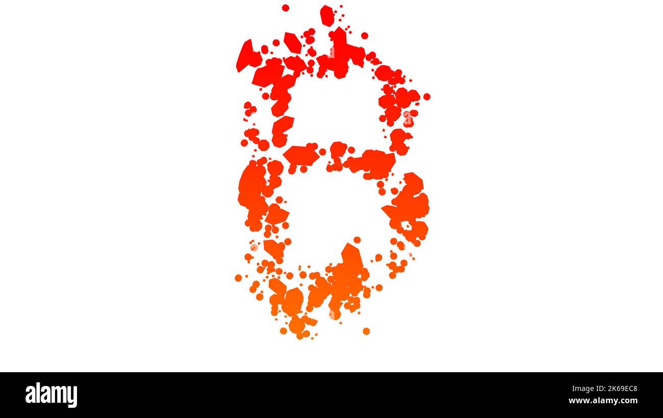 orange - red cartoon paint blots style alphabet, bitcoin sign, isolated -  object 3D rendering Stock Photo - Alamy